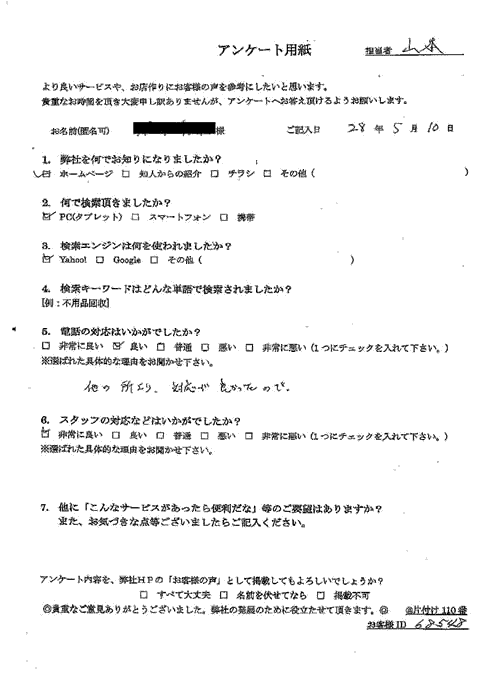 宇治市・50代女性/匿名希望